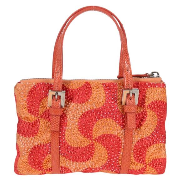 FENDI Hand Bag Beads Red - Picture 2 of 12